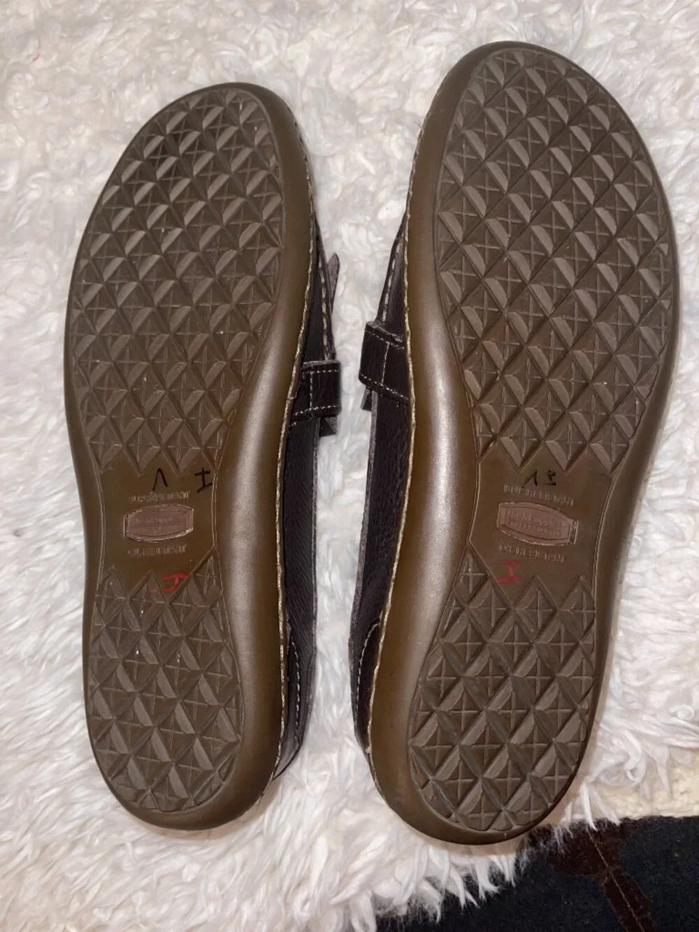 women's leather hush puppies professional 8.5 brown loafers steel toe quality